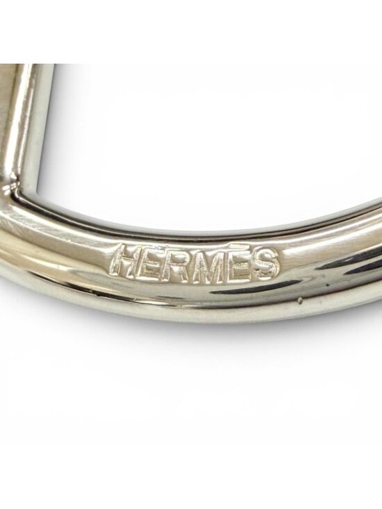 Hermes Sash Belt Silver Motif String 3 Colors Black White Brown Recommended main image 3